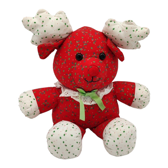 Dakin 1988 Collectible Plush Stuffed Toy Reindeer Vintage Holiday Christmas Bear - Picture 2 of 12